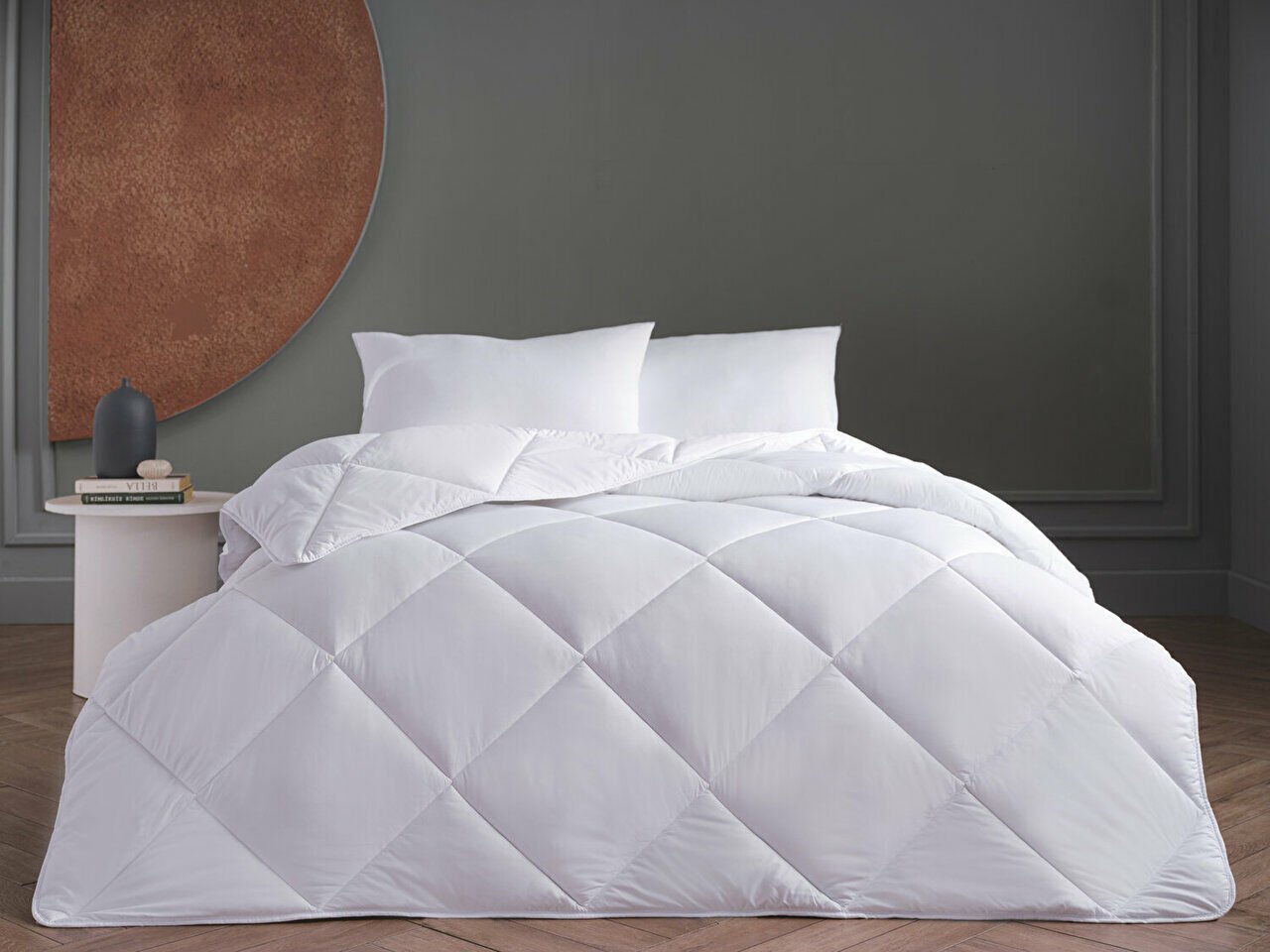 White Line Microfiber Yorgan