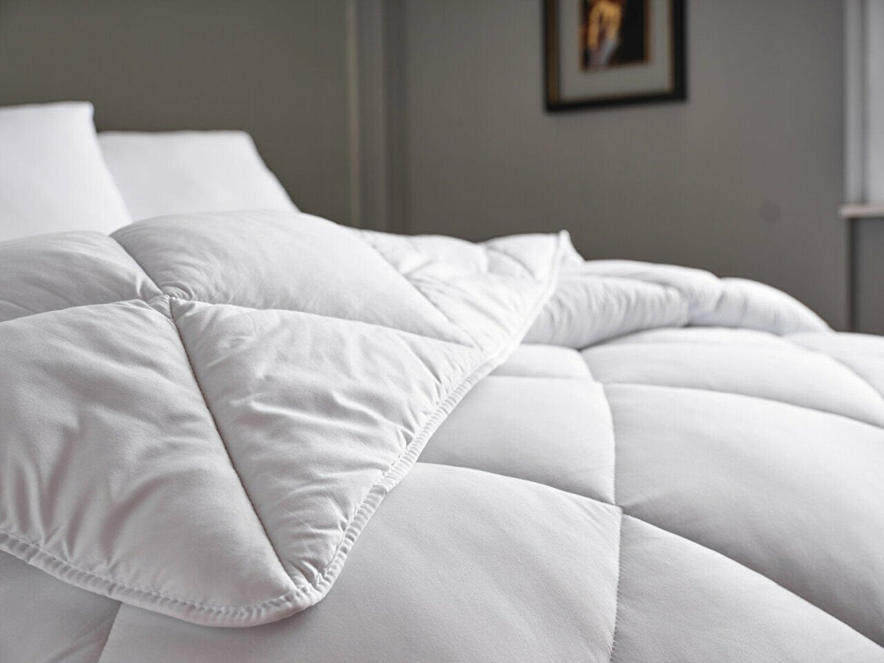 White Line Microfiber Yorgan